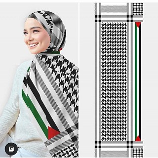 Palestine keffiyeh in Georgette fabric